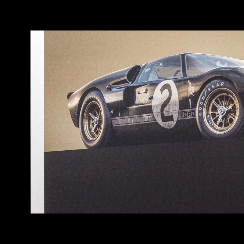 Le Mans Poster Ford GT40 MKII-A 1966 Black