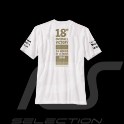 T-shirt Porsche 919 Finally 18 Le Mans 2016 blanc white weiß Porsche design WAP181 - homme men Herren