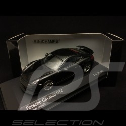 Porsche Cayman GT4 2016 noir métallisé metallic black schwarz 1/43 Minichamps 410066121