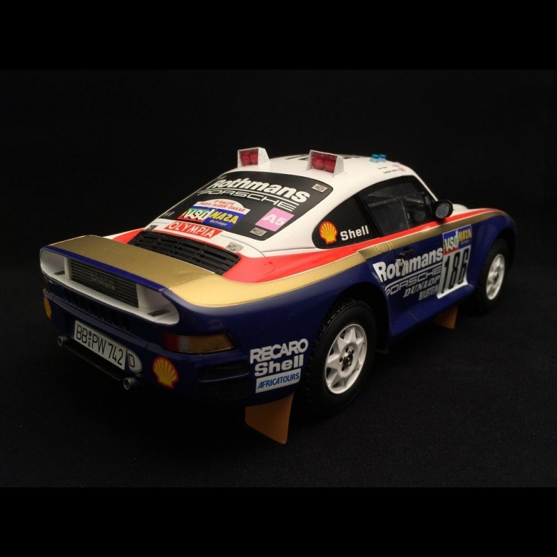 Porsche 959 Winner Dakar 1986 n° 186 1/18 Truescale TSM121807R