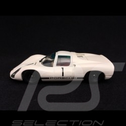 Porsche 910 présentation presentationpräsentation 1967 n° 1 blanche white weiß 1/43 Ebbro 639