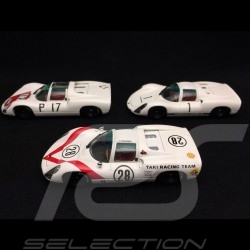 Trio Porsche 910 Nürburgring GP Japon Présentation Presentation Präsentation 1/43 Ebbro 638 639 640