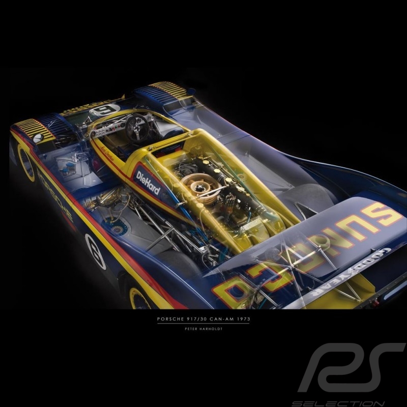 Poster Porsche 917 Can-Am printed on Plexiglass plate 40 x 60 cm Peter Haroldt