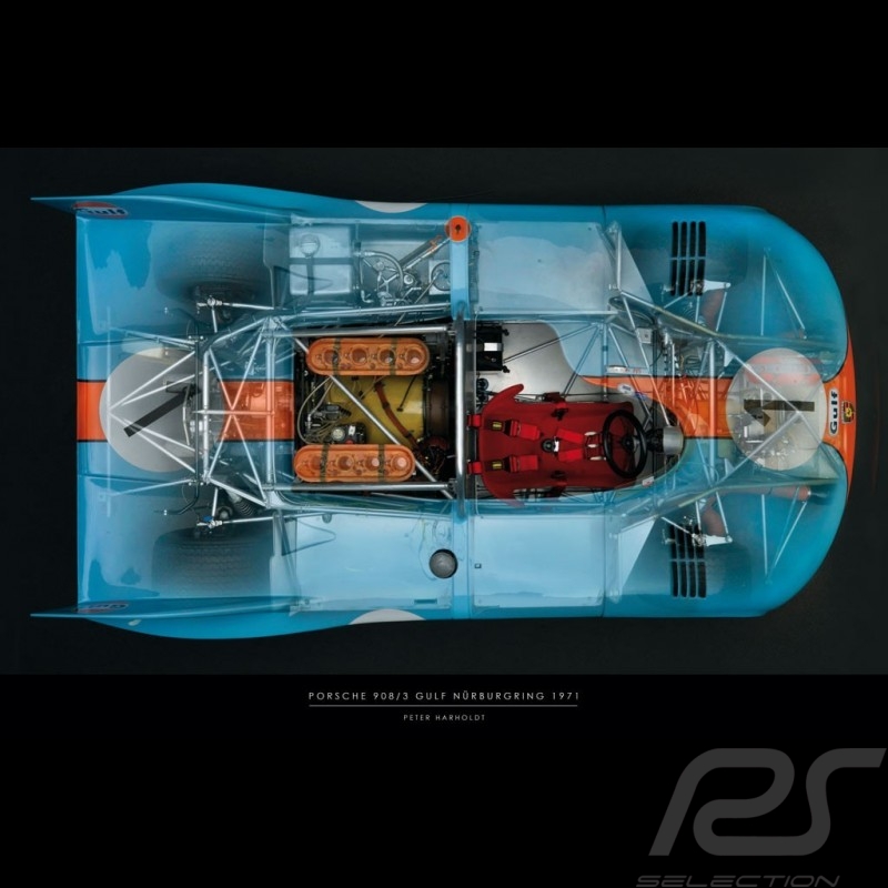 Porsche 917 K Martini Racing 1971 reproduction d'un dessin original de Sébastien Sauvadet