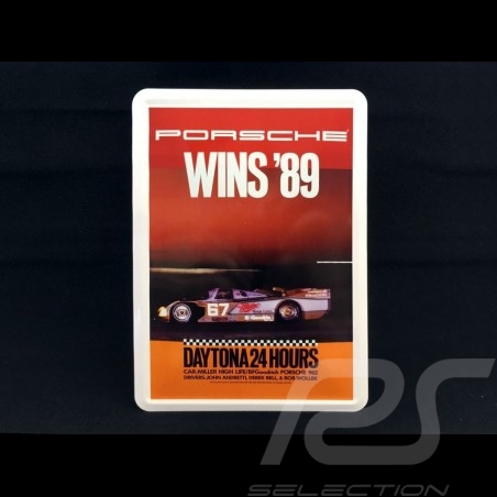 Postcard Porsche metal with envelope Porsche  962 winner 24h Daytona 1989