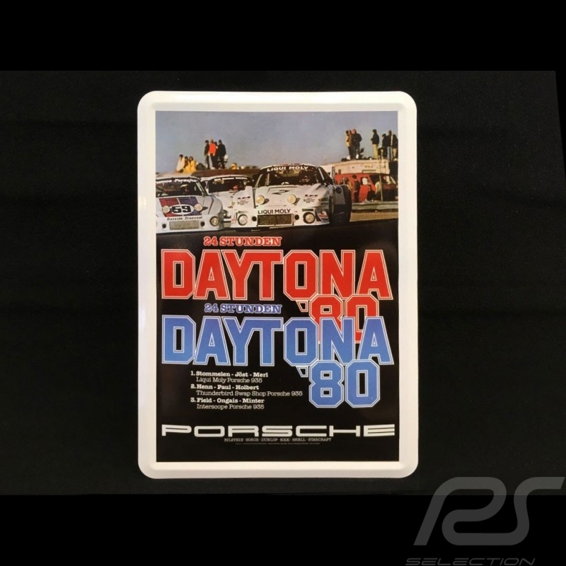 Postcard Porsche metal with envelope Porsche 935 24h Daytona 1980 Postcard Porsche metal with envelope Porsche 935 24h Daytona 1980