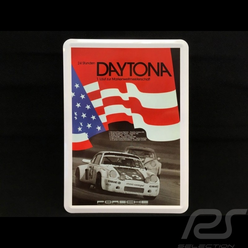 Carte postale Porsche métal avec enveloppe Porsche 911 RSR 24h Daytona 
