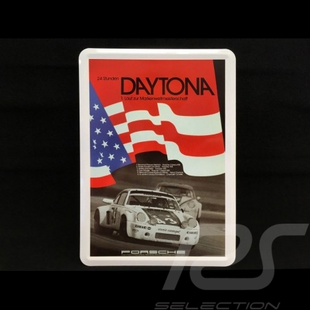 Postcard Porsche metal with envelope Porsche 911 RSR 24h Daytona