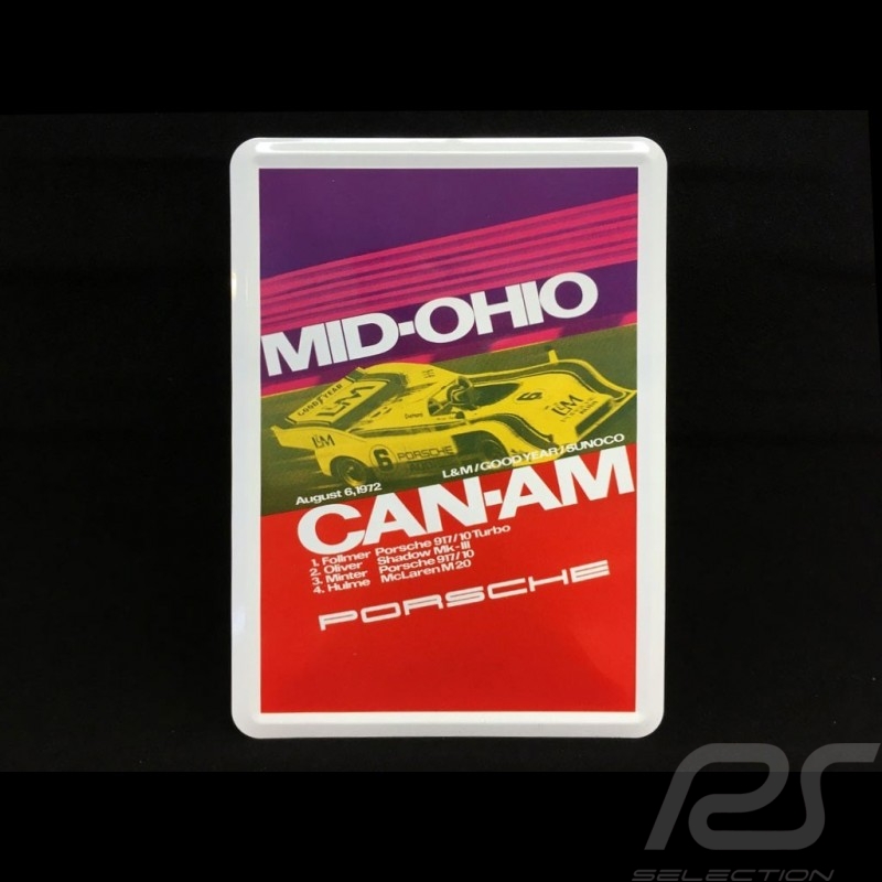 Postcard Porsche metal with envelope Porsche 917 Mid-Ohio Can-Am 1972 Postcard Porsche metal with envelope Porsche 917 Mid-Ohio Can-Am 1972