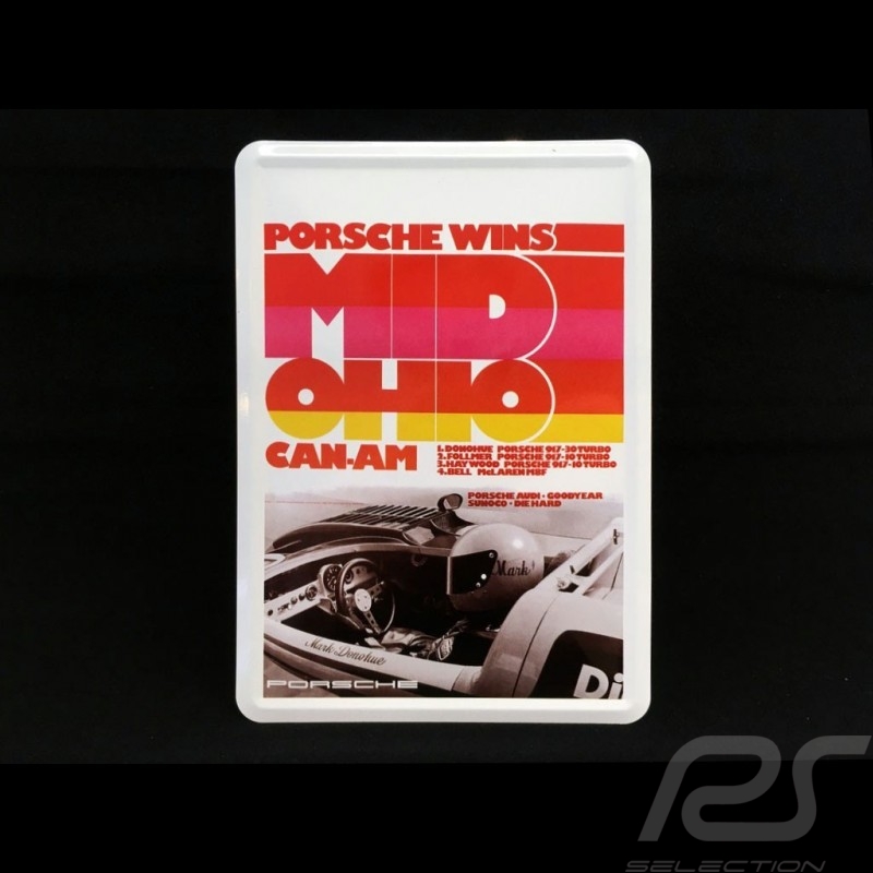 Postcard Porsche metal with envelope Porsche 917 Donohue Mid-Ohio Can Am Postcard Porsche metal with envelope Porsche 917 Donohue Mid-Ohio Can Am