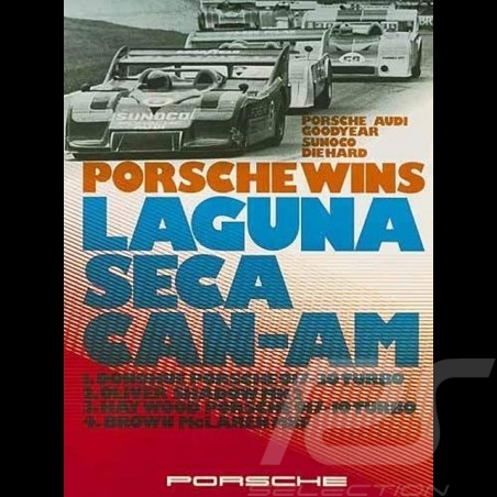 Porsche Poster 917 Can-Am wins Laguna Seca 1973 - 115 Affiche Plakat
