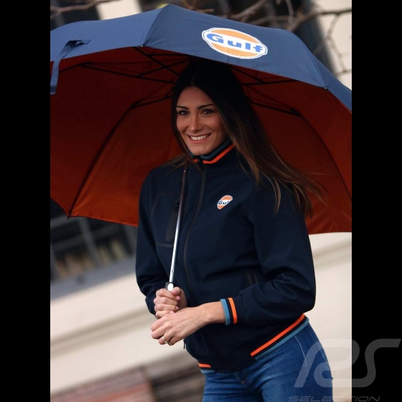 Gulf Umbrella king size navy blue / orange