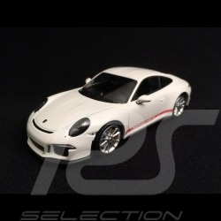Porsche 911 R type 991 2016 white red writing 1/43 Minichamps 410066221