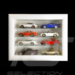 Wall showcase for 8 to 60 Porsche models scale 1/43 1/24 1/18