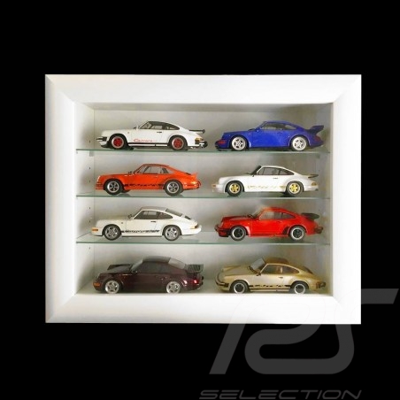 Vitrine murale Wall showcase Wandvitrine pour 8 à 60 miniatures Porsche à l'échelle 1/43 1/24 1/18
