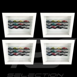 Set of 4 wall showcases for 32 to 240 Porsche models scale 1/43 1/24 1/18