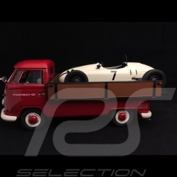 Duo Transporter Porsche  VW  T1 tray truck and Formula Vee n° 7 white 1/18 Schuco 450037100