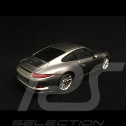 Porsche 911 R type 991 2016 Rhodium Silver metallic black side bands 1/43 Minichamps 410066224