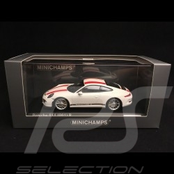 Porsche 911 R type 991 2016 white red stripes 1/43 Minichamps CA04316099