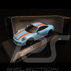 Porsche 911 R type 991 2016 gulfblau orange Streifen 1/43 Minichamps 413066227