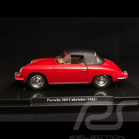 Porsche 356 Cabriolet 1.6 Super 90 1962 rouge red rot 1/24 Atlas 124041