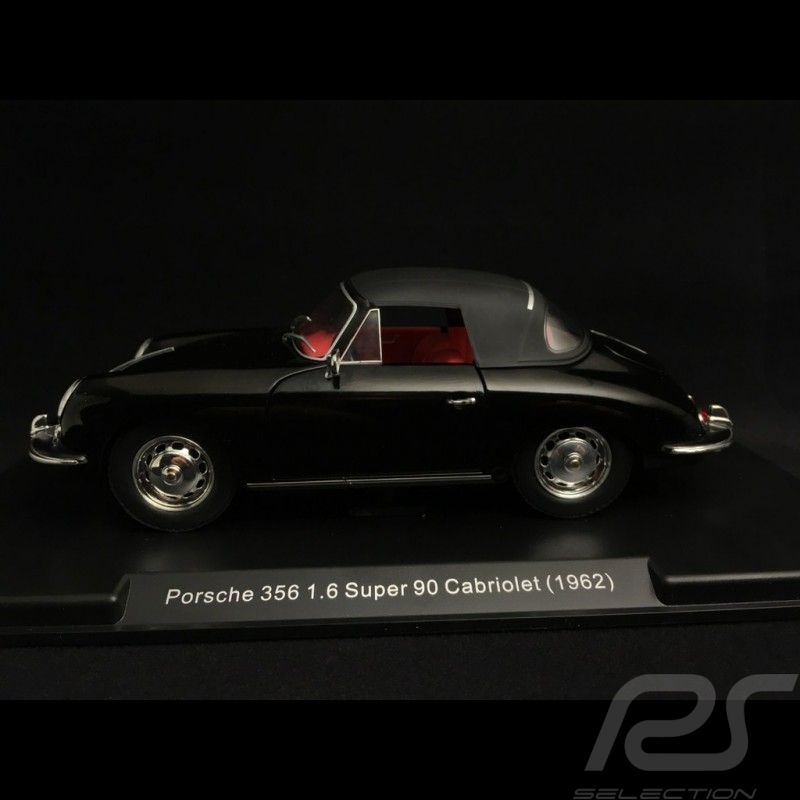 Porsche 356 Cabriolet 1.6 Super 90 1962 schwarz 1/24 Atlas 124053
