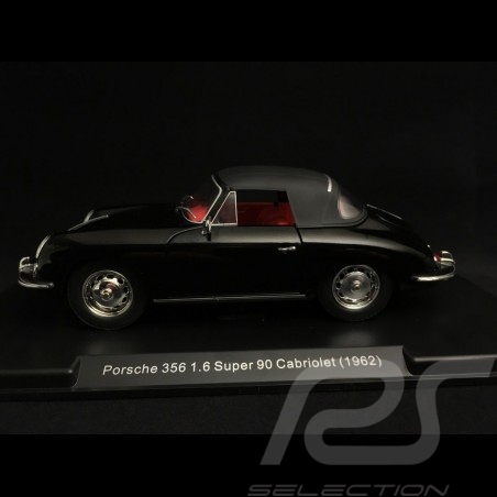 Porsche 356 cabriolet 1.6 super 90 black 1962 1/24 124053 atlas