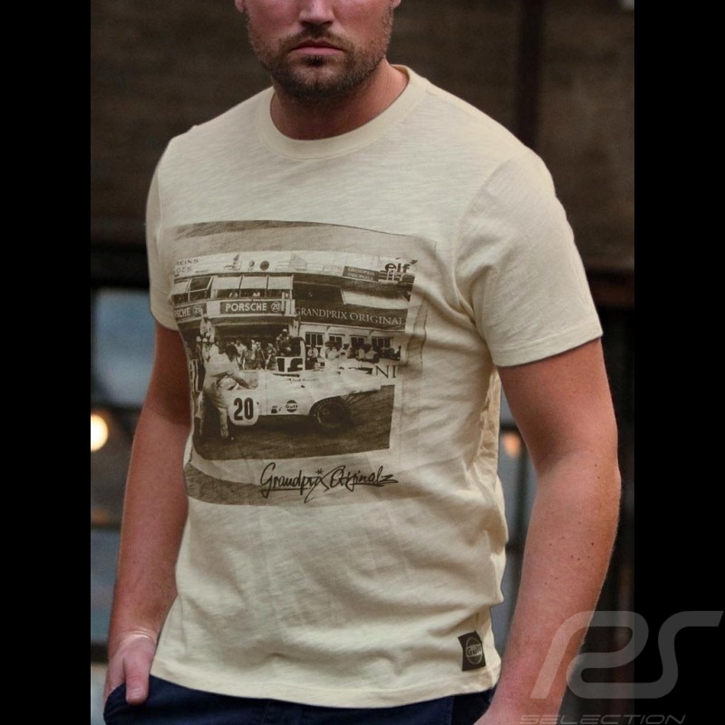 T-shirt Porsche 917 n° 20 Le Mans Crème Cream Creme - homme men Herren
