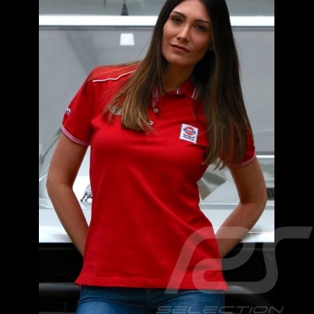 Polo Shirt Gulf Spirit of Racing rouge red rot - femme women Damen