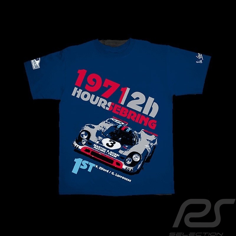 T-shirt Porsche 917 K winner 12h Sebring 1971 navy blue - men
