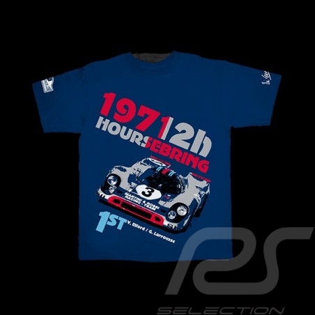 T-Shirt Porsche 917 K Sieger 12h Sebring 1971 marineblau - Herren