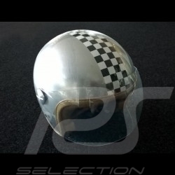 Casque helmet Helm vintage drapeau à damier checkered flag avec visière visor