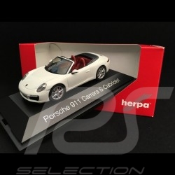 Porsche 911 type 991 Carrera S Cabriolet ph II 2017 white 1/43 Herpa 070980