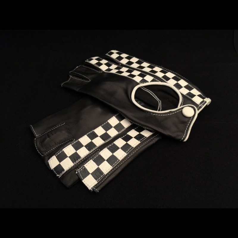 1 Paire De Gants De Conduite Sans Doigts En Similicuir PU