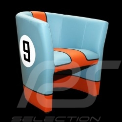 Cabrio Stuhl Racing Inside n° 9 GT team blau / orange
