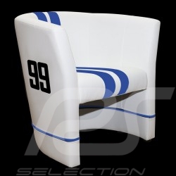 Cabrio Stuhl Racing Inside n° 99 Viper racing weiß / blau