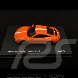 Porsche 911 typ 991 Carrera S Tennis GP Stuttgart 2017 orange weiße Streife 1/87 Spark WAX02300006