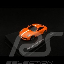 Porsche 911 typ 991 Carrera S Tennis GP Stuttgart 2017 orange weiße Streife 1/87 Spark WAX02300006