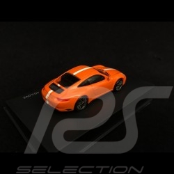 Porsche 911 typ 991 Carrera S Tennis GP Stuttgart 2017 orange weiße Streife 1/87 Spark WAX02300006