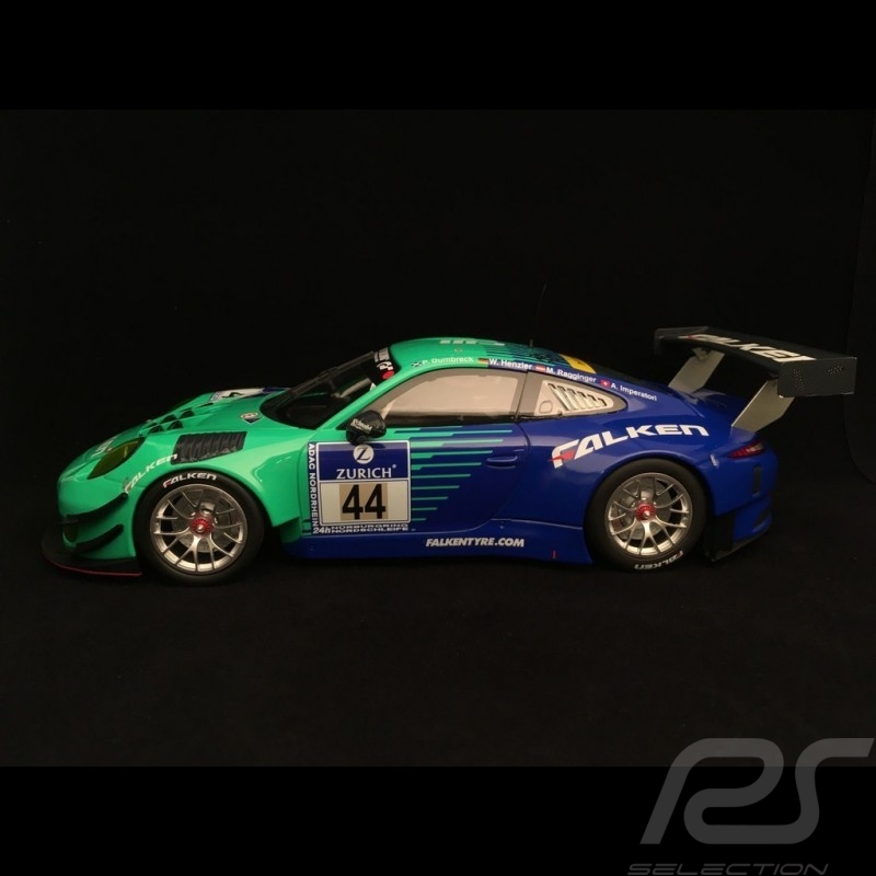 Porsche 911 GT3 R type 991 24h Nürburgring 2016 n° 44 Falken 1/18 Minichamps 155166044