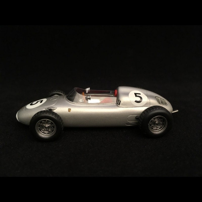 Truescale Miniatures Porsche 718 F2 1/43 – Solitude GP 1960 – Hans Hermann – Résine Argent