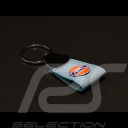 Keyring Gulf logo blue leather long