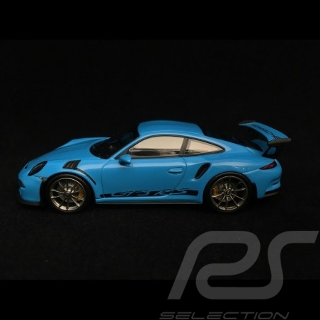 Porsche 911 GT3 RS type 991 2014 bleu riviera blue blau 1/43 Minichamps 410063222