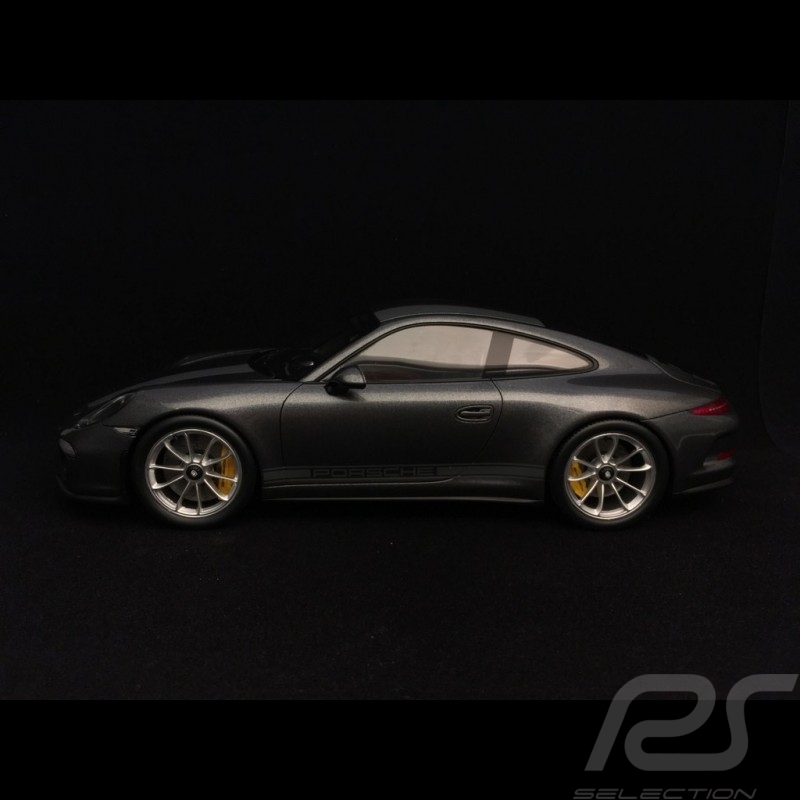 Porsche 911 R type 991 2016 Westminstergrau / graue Streifen 1/18 Spark WAX02100024