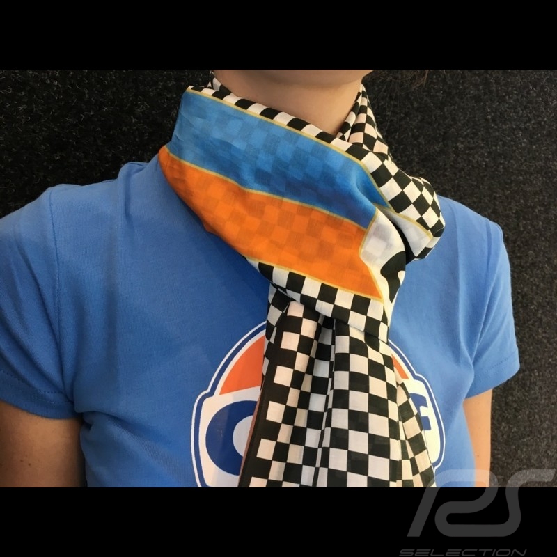 Schal Gulf karierte Flagge rot und weiß Streifen Schal Gulf karierte Flagge rot und weiß Streifen