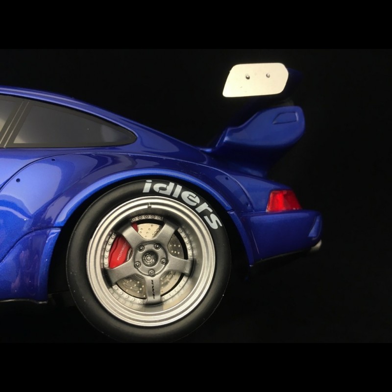Porsche 911 964 RWB Rauh Welt Bleu Métallisé – GTspirit ZM100, Miniature 1/18 En Résine