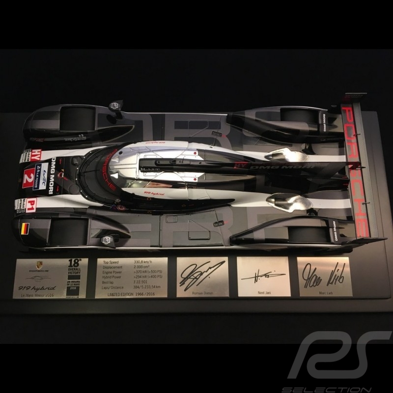 Porsche 919 Hybrid - HY n° 2 LMP1 Vainqueur Le Mans 2016 1/18 Spark WAP0219190H winner sieger