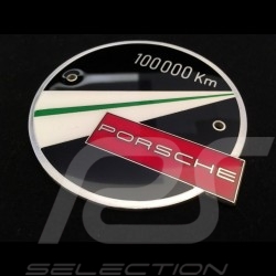 Badge de grille Grillbadge Porsche 100 000 km métal metal metall 4 couleurs colours Farben émail à froid cold enamel kaltemailli