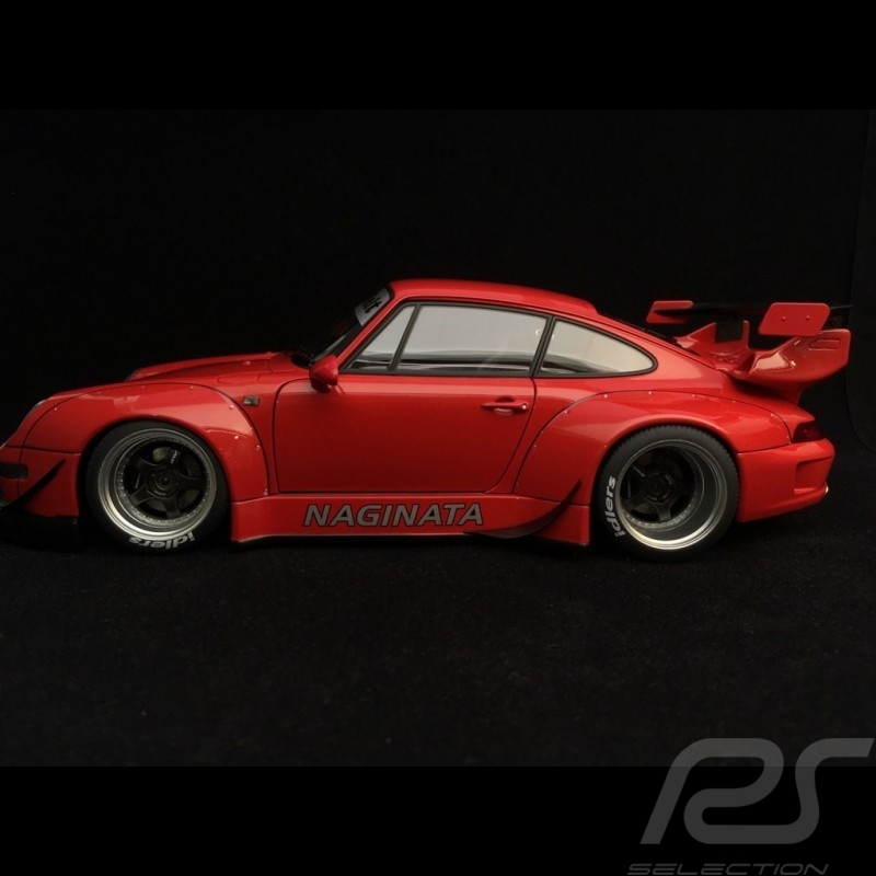 Porsche 911 type 993 RWB Naginata rouge canon red gun rot 1/18 Autoart 78153