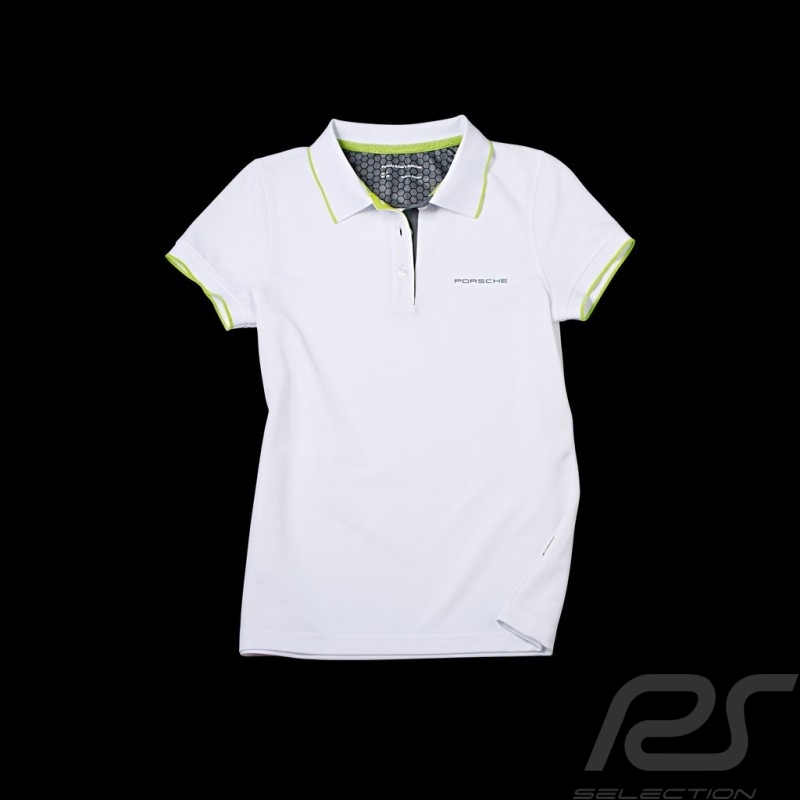 Polo Porsche Golf Collection blanc vert Porsche Design WAP541 - femme women damen
